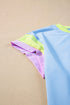 Color Block Detail Casual Two-piece Set